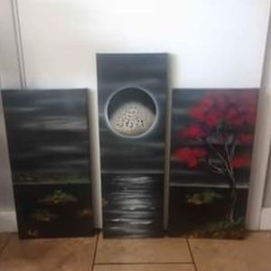Spray painted canvas